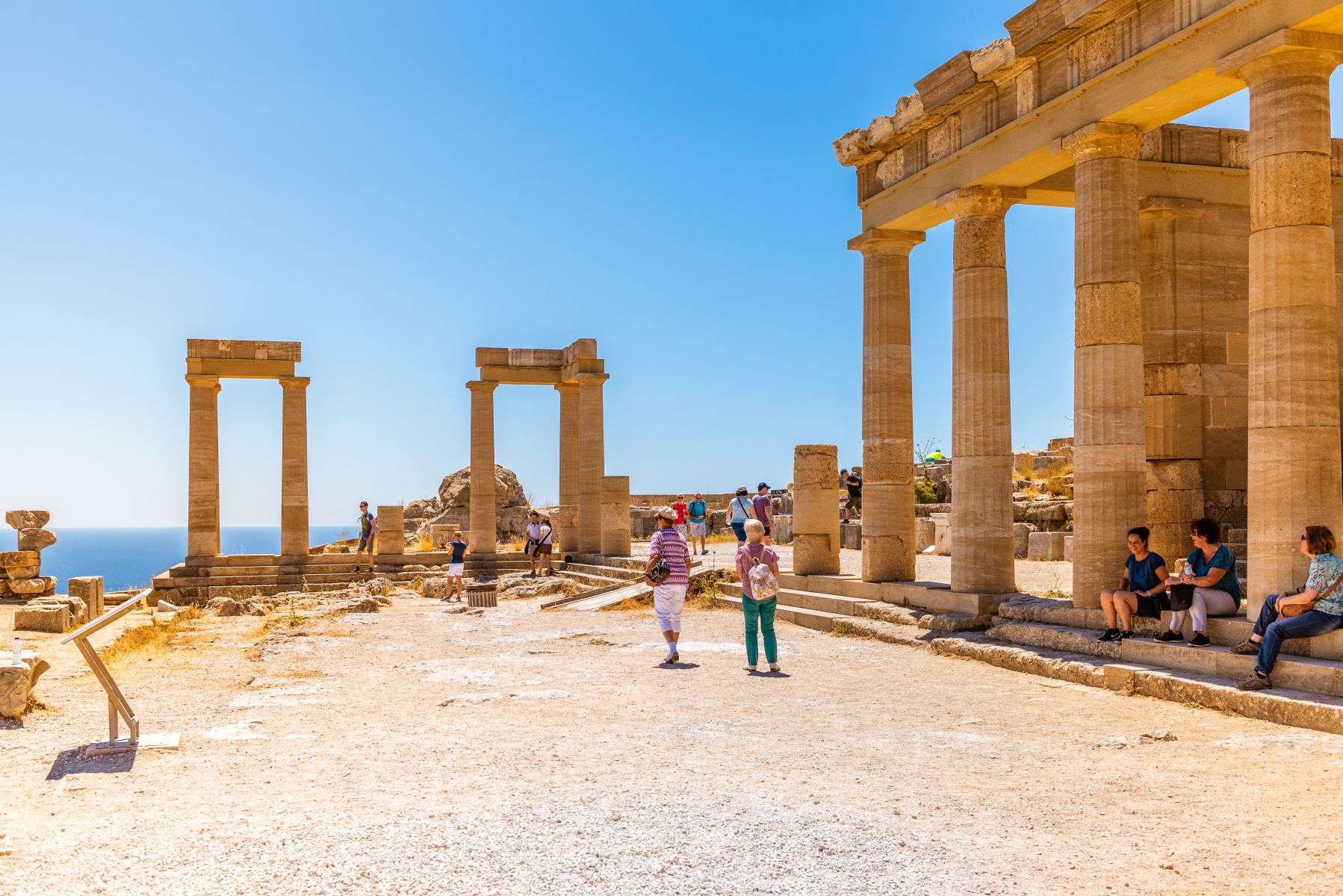 Antická akropole na ostrově Rhodos v Řecku