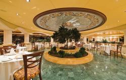 MSC Orchestra - MSC Cruises - elegantní stromová dekorace v restauraci na lodi