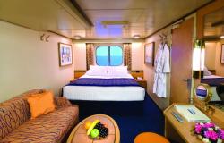 MS Noordam - Holland America Line - interiér vnější kajuty s proskleným výhledem na moře