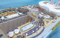 Oasis of the Seas - Royal Caribbean International - náhled na horní palubu lodi