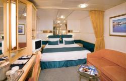 Splendour of the Seas - Royal Caribbean International - manželská postel v kajutě